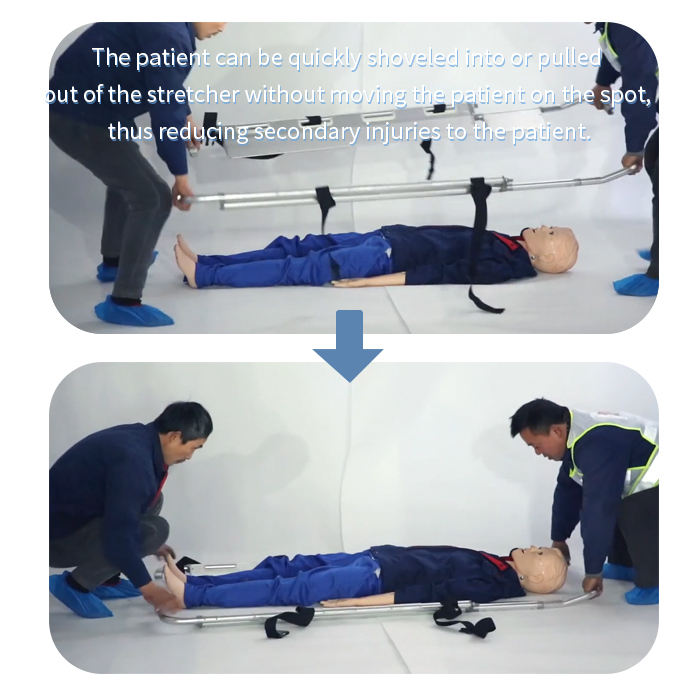 MN-SS004-1 Hospital Aluminum Alloy Folding Stretcher