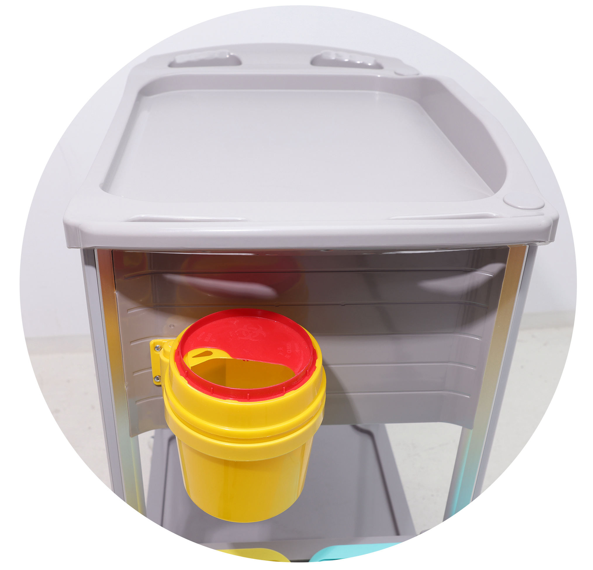 MN-TC005 Medical Emergency Trolley Crash Cart  ABS  Treatment Trolley