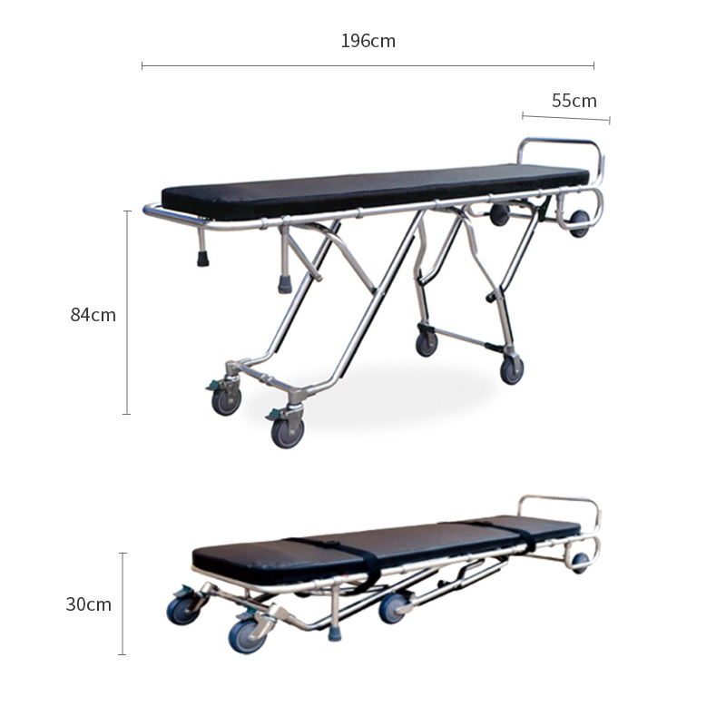 MN-AS010-1 Multi-Functional Ambulance Stretcher  Foldable Manual Emergency Patient Trolley