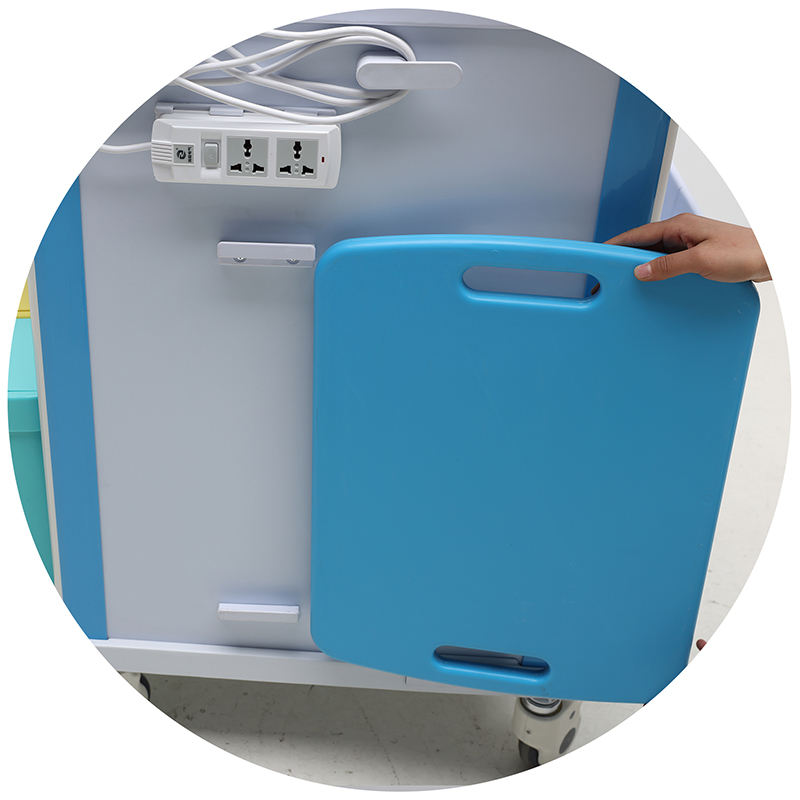 MN-EC002 Adjustable Multifunction ABS Plastic Hospital  Medical Trolley Emergency Trolley