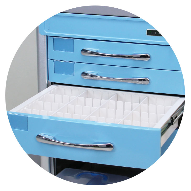 MN-EC009 High Quality Emergency Trolley Instrument Trolley Hospital Medical Trolley