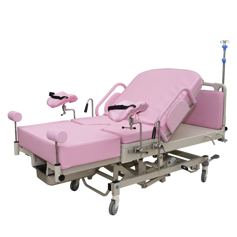 MN-DB003 Hospital Medical Obstetric Delivery Bed Hydraulic Gynecological Examination Labour Birthing Table Wooden Box