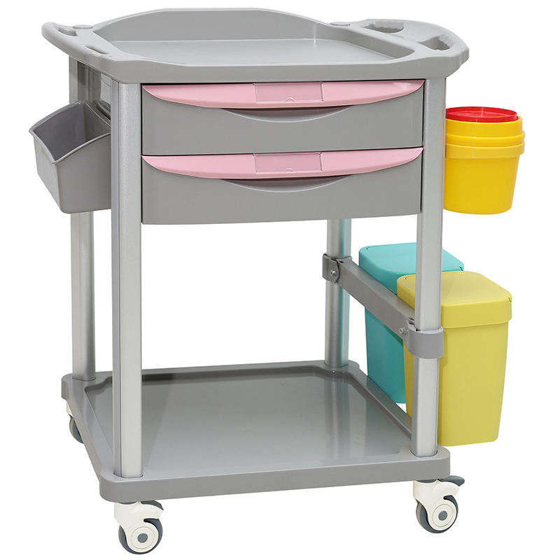 MN-TC004 Medical Treatment Anesthesia Trolley Medical Cart With 2 Drawers